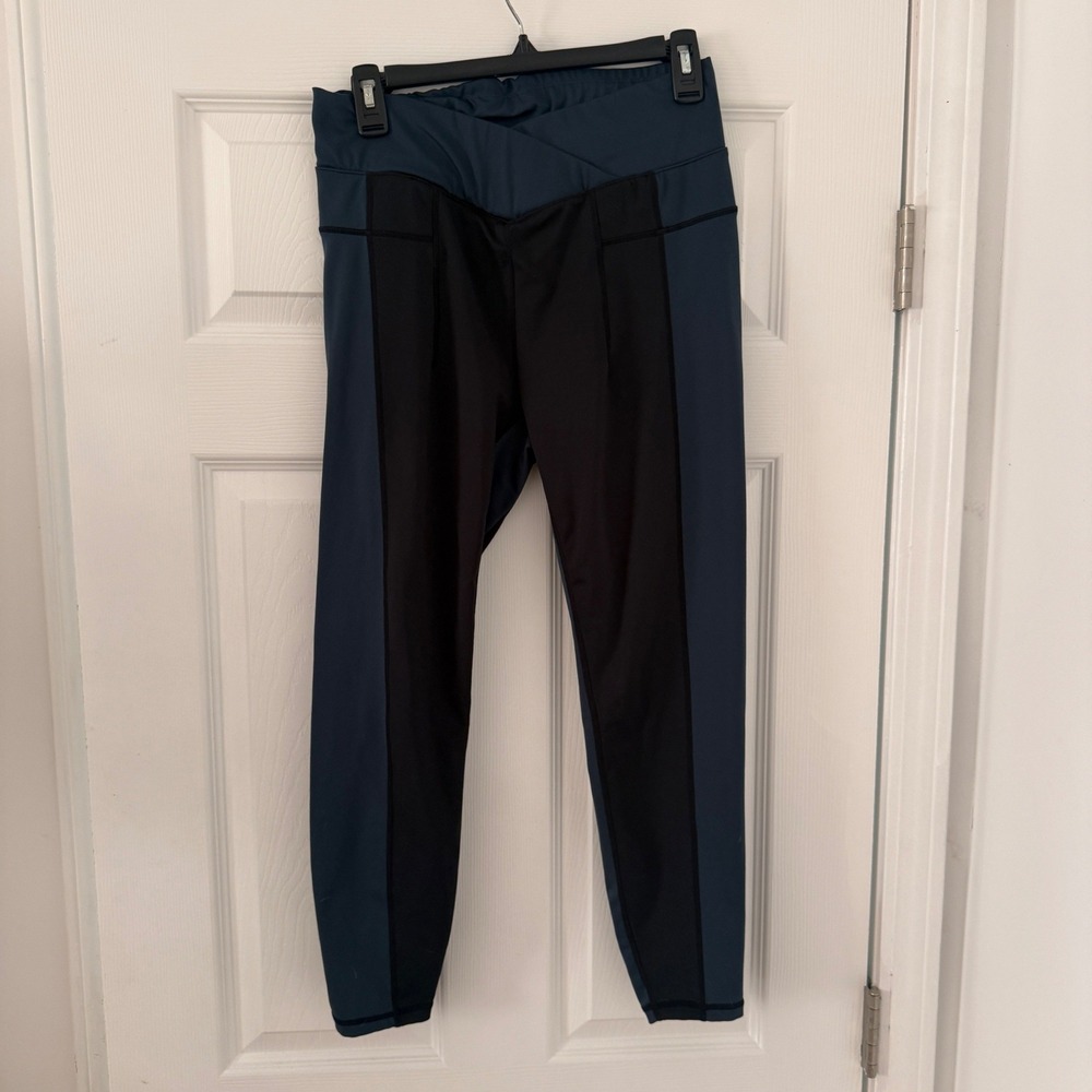 Free People FP Movement Athleisure Colorblock High Waist‎ Leggings L Workout Gym